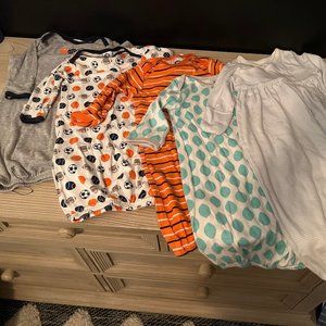 Set of 5 Baby PJ's / Newborn Gowns